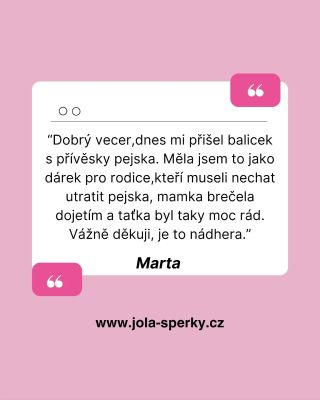 Děkuji Ani nevíte, jak jsem u vašich objednávek občas dojatá já. 🩷